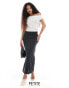 Фото #1 товара Vila Petite slinky maxi skirt with split in black