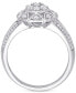 Diamond Vintage-Inspired Cluster Engagement Ring (1/2 ct. t.w.) in 14k White Gold