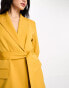 Фото #8 товара & Other Stories wool blend tie waist blazer mini dress in mustard