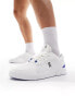 ON The Roger Spin trainers in white and blue