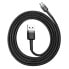 Фото #3 товара Wytrzymały elastyczny kabel przewód USB microUSB QC3.0 2.4A 1M czarno-szary