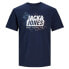 ფოტო #1 პროდუქტის JACK & JONES Map Logo short sleeve T-shirt