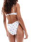 Фото #4 товара Hollister co-ord high leg bikini bottom in white