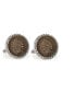Фото #1 товара Запонки American Coin Treasures медный пенни с индейцем и веревочной оправой