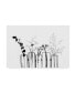 Фото #1 товара 1X Prints Black Flowers on White Background Canvas Art - 15" x 20"