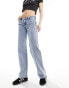 Tommy Jeans Sophie low waisted jeans in light wash Голубой, W28 L30 - фото #8