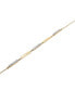 Diamond & Polished Bar Ankle Bracelet (1/6 ct. t.w.) Two toned in 10k Gold and White Rhodium, Created by Macy's