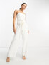 Фото #4 товара Forever New Petite strapless jumpsuit in ivory