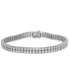 ფოტო #1 პროდუქტის Diamond Double Row Tennis Bracelet (1 ct. t.w.) in Sterling Silver, 8-1/2"