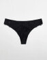 Фото #3 товара ASOS DESIGN 3 pack thong in no VPL & lace in black