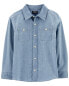 Kid Button-Front Chambray Shirt 4