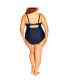 Plus Size Lani Stripe 1 Piece