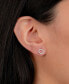 ფოტო #2 პროდუქტის Cubic Zirconia Circle Stud Earrings in Sterling Silver, Created for Macy's