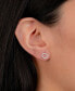 Фото #2 товара Cubic Zirconia Circle Stud Earrings in Sterling Silver, Created for Macy's