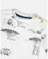 ფოტო #2 პროდუქტის Baby Boy Organic Cotton Printed Top And Evolutive Pant Set White With Printed Jungle - Infant