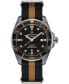 ფოტო #1 პროდუქტის Men's Swis Automatic DS Action Black & Orange Synthetic Strap Watch 43mm