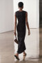 Фото #11 товара Платье миди с фигурным вырезом на груди ZARA