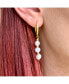 18K Gold Plated Freshwater Pearls with Rose Gold Beads- Mathilde Earrings For Women