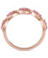 ფოტო #3 პროდუქტის Pink Sapphire Wavy Ring (1/3 ct. t.w.) in 14k Rose Gold