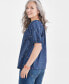 ფოტო #2 პროდუქტის Women's Cotton Voile Embroidered Top, Created for Macy's