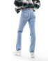 Фото #4 товара In The Style straight leg jeans in bleach wash blue