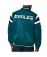 Фото #2 товара Men's Midnight Green Philadelphia Eagles Satin Full-Snap Varsity Jacket