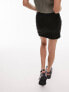 Фото #3 товара Topshop knotted mesh mini skirt in black