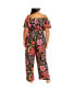 ფოტო #3 პროდუქტის Plus Size Peta Print Jumpsuit