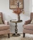 Del Mar 18" Plywood and Solid Wood Pedestal Accent Table