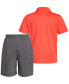 ფოტო #5 პროდუქტის Toddler & Little Boys 2-Pc. Logo-Print Mesh Polo Shirt & Shorts Set