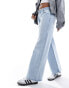 Фото #10 товара Hollister low rise relaxed baggy jean in light wash blue