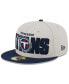 ფოტო #3 პროდუქტის Men's Stone, Navy Tennessee Titans 2023 NFL Draft On Stage 59FIFTY Fitted Hat