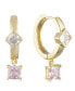 ფოტო #1 პროდუქტის Giselle Crystal Hoop Drop Earrings