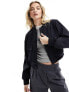 Фото #1 товара Miss Selfridge crop bomber jacket in navy