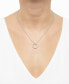 ფოტო #2 პროდუქტის Lab Grown Diamond Circle Pendant Necklace (1 ct. t.w.) in 14k White Gold, 16" + 2" extender