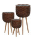 Фото #2 товара Planter 3 pcs Wicker with PE Lining