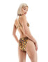 Reclaimed Vintage underwire bikini top with lace trim in leopard print Tiermuster, 32 - фото #2