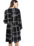 New Look crinkle smock mini dress in black check