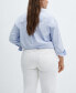 ფოტო #4 პროდუქტის Women's Straight-Fit Cropped Jeans