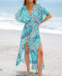 Фото #2 товара Women's Floral Paisley Print M-Slit Beach Dress