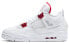 Кроссовки Nike Air Jordan 4 Retro Metallic Red (Белый)