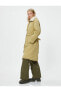 Фото #2 товара Пальто Koton Long Coat Faux Fur Trim Plush Lined Belted