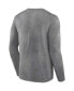 Фото #3 товара Men's Heather Charcoal Distressed Los Angeles Chargers Washed Primary Long Sleeve T-shirt