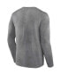 ფოტო #3 პროდუქტის Men's Heather Charcoal Distressed Los Angeles Chargers Washed Primary Long Sleeve T-shirt