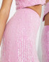 Фото #6 товара ASOS EDITION sequin pencil midi skirt in pink