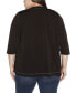 Фото #2 товара Black Label Plus Size Embellished Open-Front Knit Cardigan Sweater