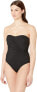 Фото #2 товара JETS SWIMWEAR AUSTRALIA Women's 246707 Jetset Bandeau One-Piece Swimsuit Size 8