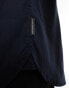 French Connection long sleeve henley shirt with single breast pocket in navy