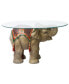 Фото #4 товара Журнальный столик Design Toscano Фестиваль слонов в Джайпуре с стеклянной столешницей