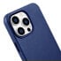 Фото #9 товара Чехол из натуральной кожи для iPhone 14 Pro Max ICARER значек MagSafe Натуральная кожа голубого цвета